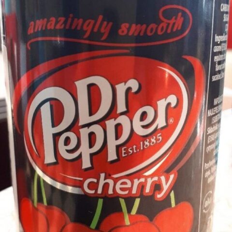 Dr Pepper Soda Cherry 12 fl oz — front of pack