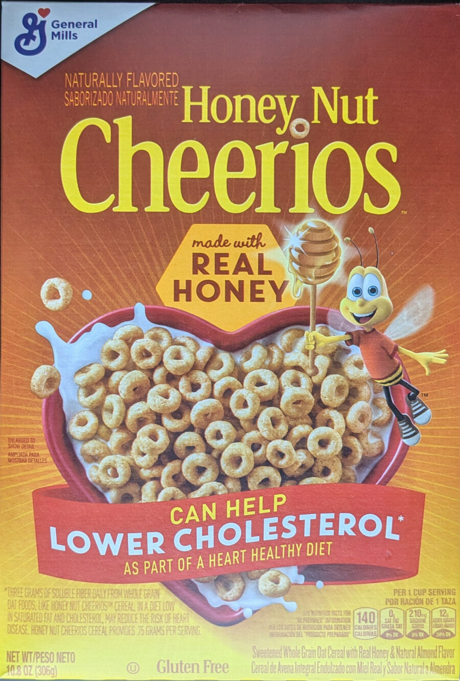 General Mills Cheerios Cereal Honey Nut 18.8 oz — Front view