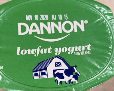 Dannon Lowfat Yogurt Plain 6 oz — front of pack