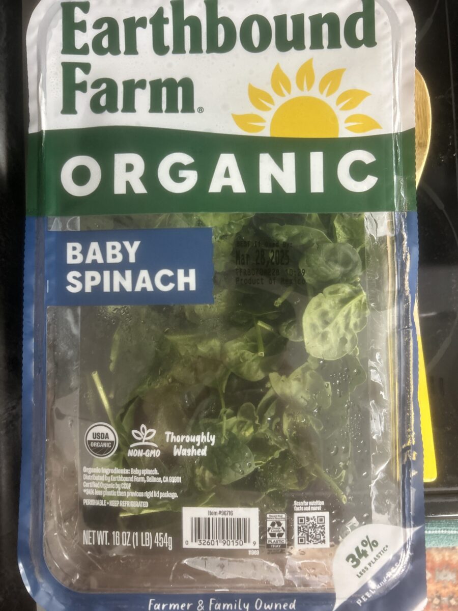 Earthbound Farm Baby Spinach Organic 16 oz — Front view